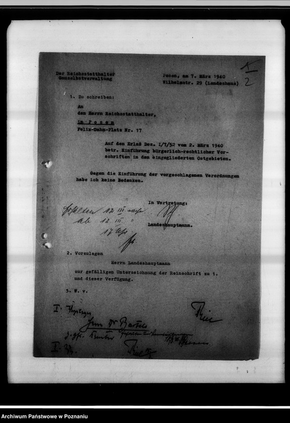 Obraz 6 z jednostki "Einführung des deutschen Rechts im Wartheland."