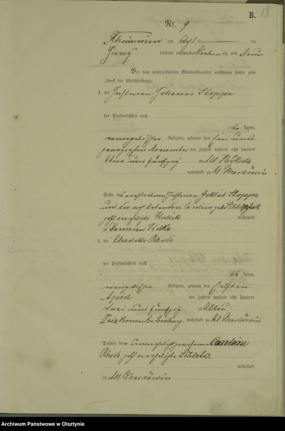 image.from.unit.number "Heiraths-Haupt-Register Nr 42"