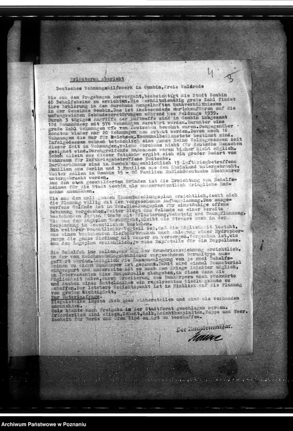 Obraz 8 z jednostki "Bau von Behelfsheimen in Gąbin, Kreis Waldrode (Gostynin)"