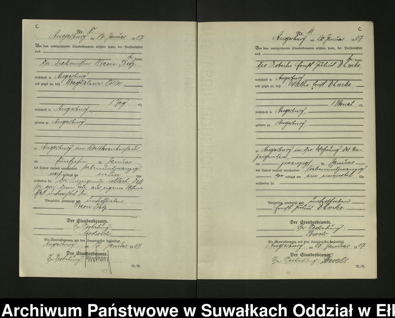 image.from.unit.number "C2. Sterbe = Register (Neben = Register) Standesamt Angerburg einschl. d. Standesamtsbez. Gr. Strengeln, Kehlen und Prinowen]"