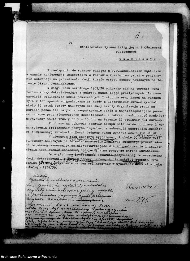 Obraz 4 z jednostki "[Sprawozdania z kursów wyrobu pomocy naukowych na terenie okręgu poznańskiego]"