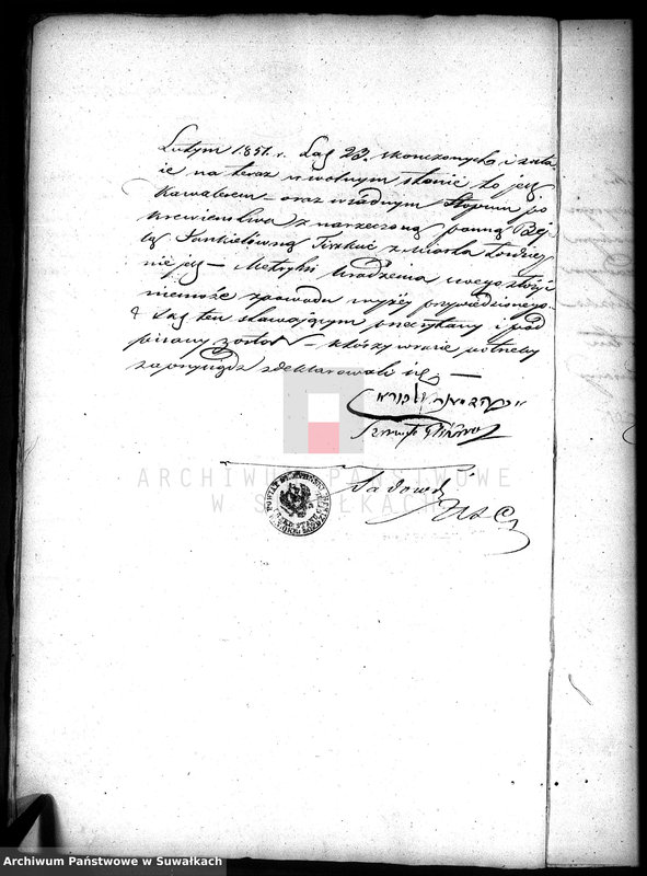 image.from.unit.number "Dowody Zawartych Małżeństw Starozakonnych w Okręgu Łoździeje w roku 1851"