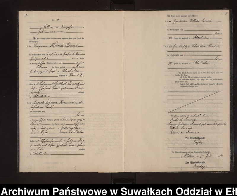 image.from.unit.number "Heiraths-Neben-Register des Preussischen Standes-Amtes Stasswinnen Kreis Lötzen"