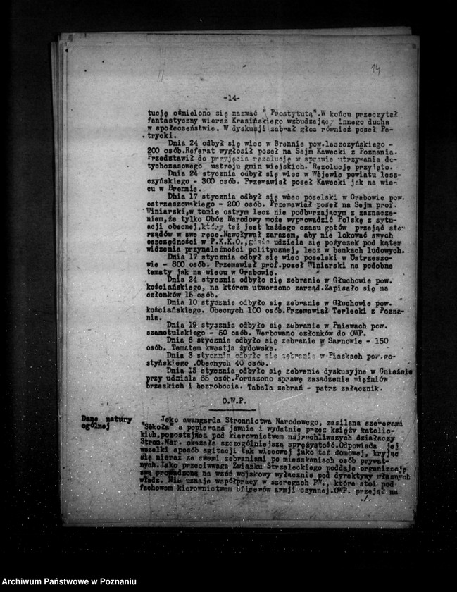 Obraz 18 z jednostki "Sprawozdania z polskiego legalnego ruchu polityczno-społecznego za miesiące styczeń, luty, marzec 1932 r."