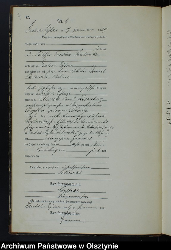 image.from.unit.number "Sterbe-Neben-Register Nr 1 - 98"
