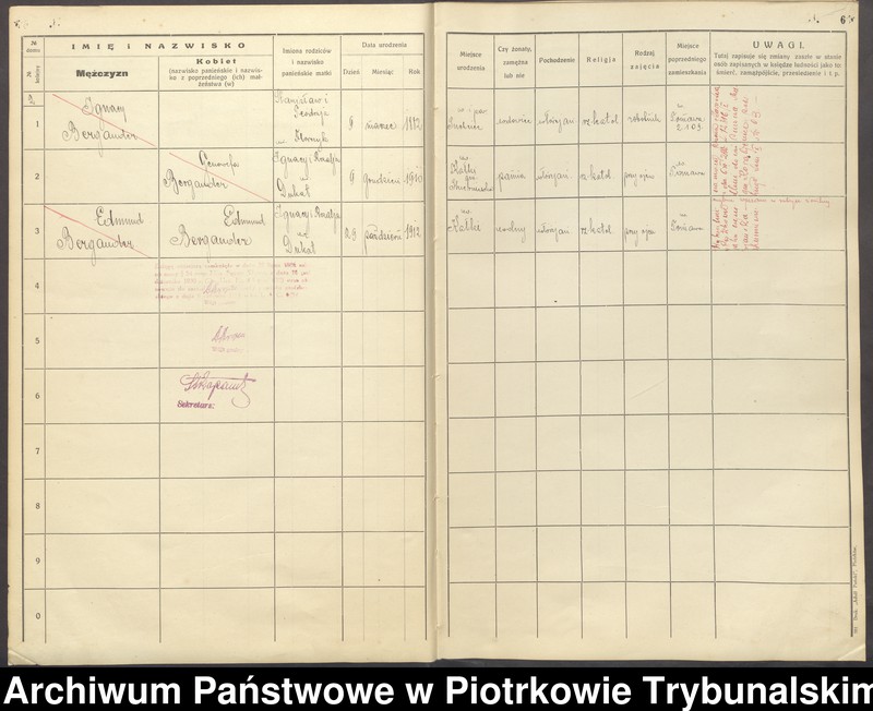 Obraz 8 z jednostki "[Księga ludności stałej gminy Ręczno] wieś i kolonia Tomawa"
