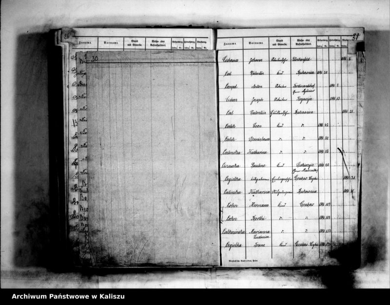 Obraz 20 z jednostki "[Skorowidze urodzeń, małżeństw, zgonów]"