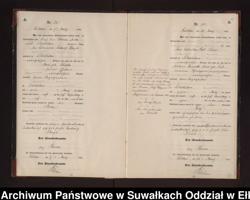 image.from.unit.number "Geburts-Neben-Register des Preussischen Standes-Amtes Stasswinnen Kreis Loetzen"