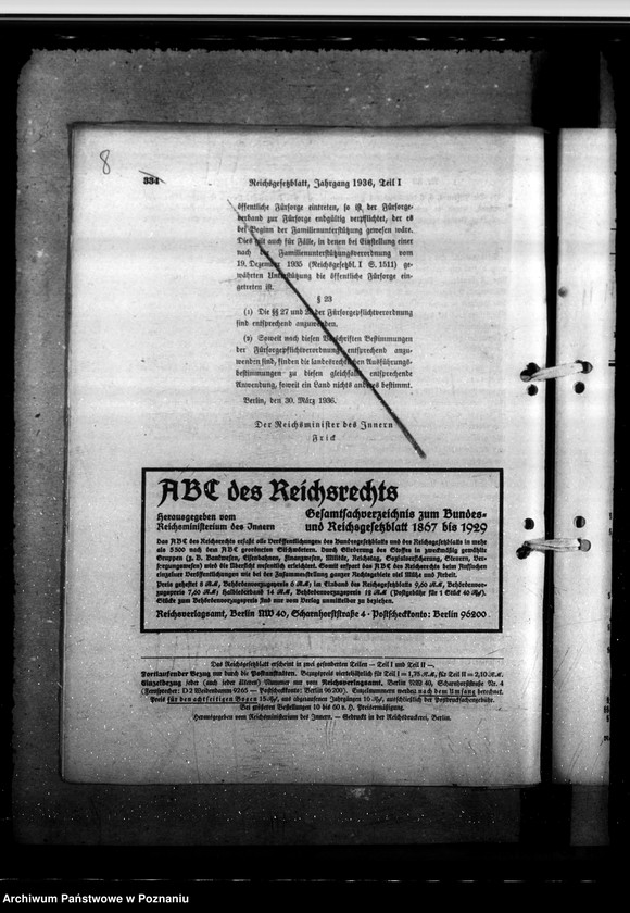 Obraz 12 z jednostki "Gesetz vom 30. 3. 36. mit Durchführungsverordnungen und Ausführungserlassen"