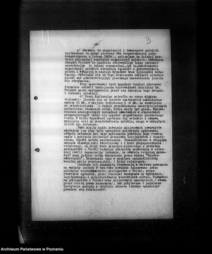 Obraz 7 z jednostki "/Potraktowanie mniejszości polskiej przez niemieckie - referat polskiej placówki konsularnej/"