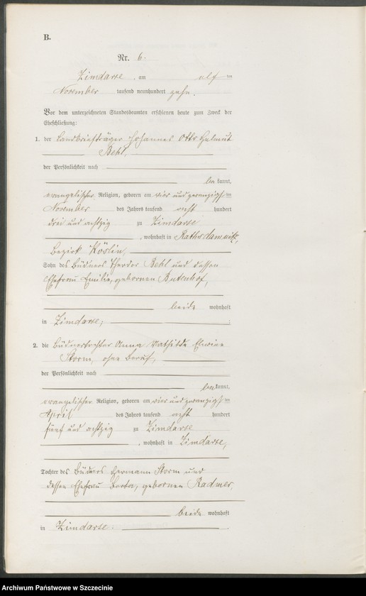 Obraz 14 z jednostki "Heiratsregister"