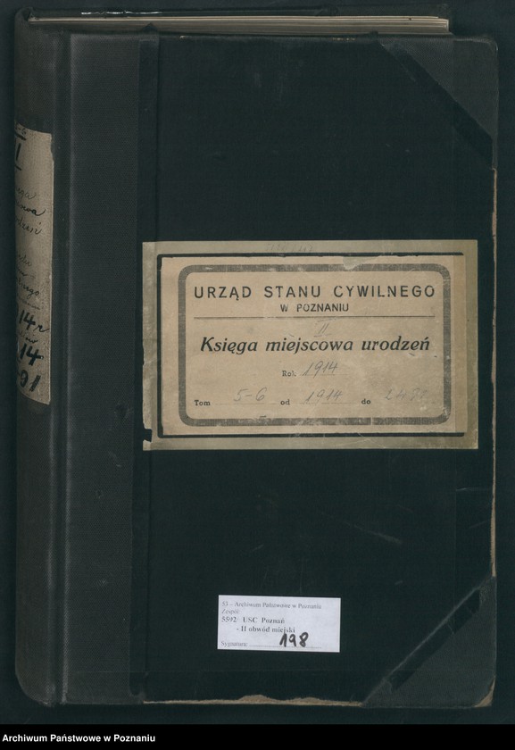 Obraz 2 z jednostki "Księga miejscowa urodzeń tom V-VI [Rejestr główny urodzeń]"