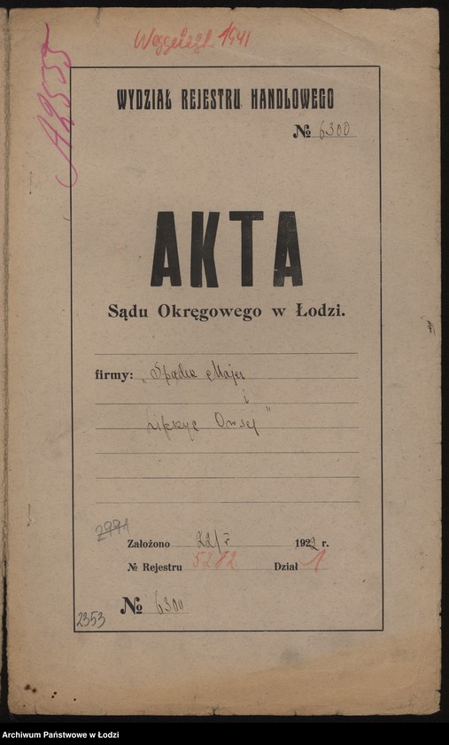 Obraz 2 z jednostki "Majer Spodek, Owsiej Lipszyc – prowadzenie interesów handlowych"