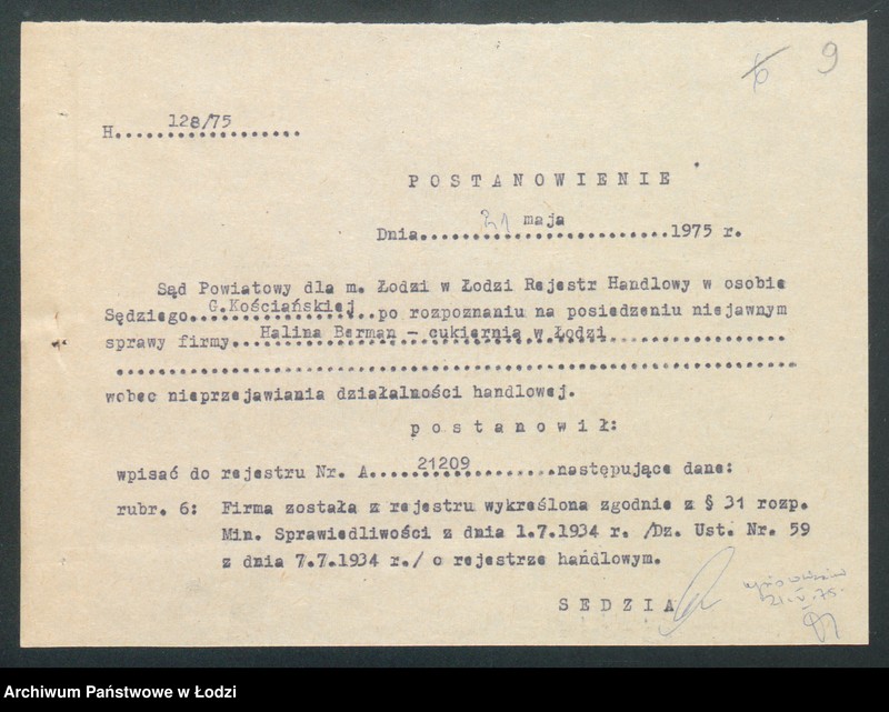 Obraz 11 z jednostki "Halina Berman – cukiernia"