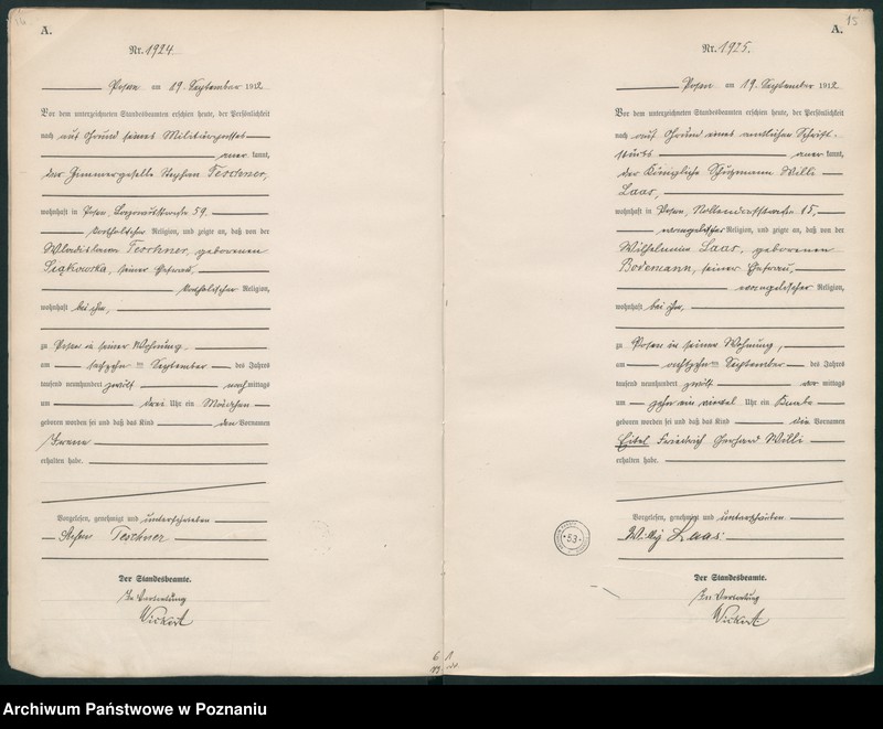 Obraz 10 z jednostki "Księga miejscowa urodzeń tom V -VI [Rejestr główny urodzeń]"