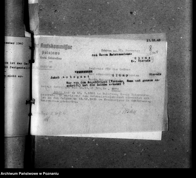 Obraz 12 z jednostki "Korespondencja w sprawie miejscowych Niemców, którzy zginęli w 1939 roku A - Z"