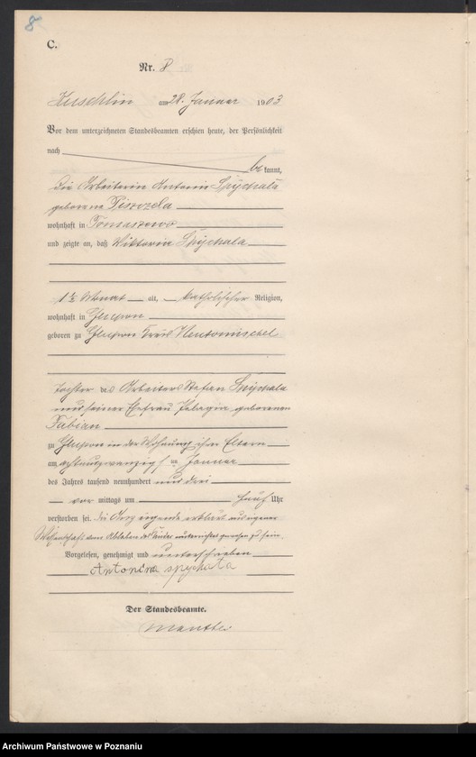 Obraz 11 z jednostki "Sterbe-Haupt-Register"