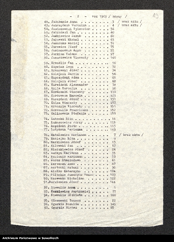 image.from.unit.number "[Księga akt urodzeń parafii rzymskokatolickiej w Puńsku z 1909 r., małżeństw z lat 1909, 1914-1915 i zgonów z lat 1906,1909, 1914-1915]"