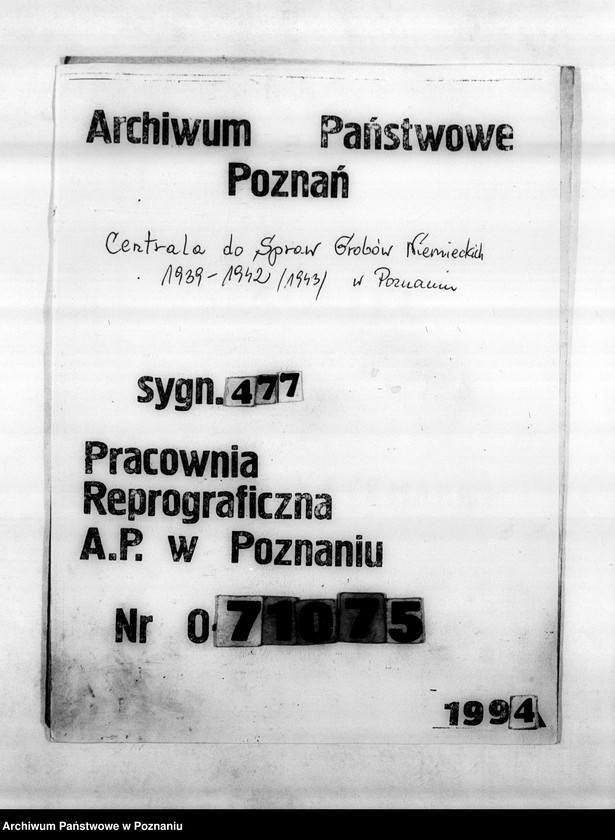 Obraz 1 z jednostki "Spisy miejscowych Niemców, którzy zginęli w 1939 roku"