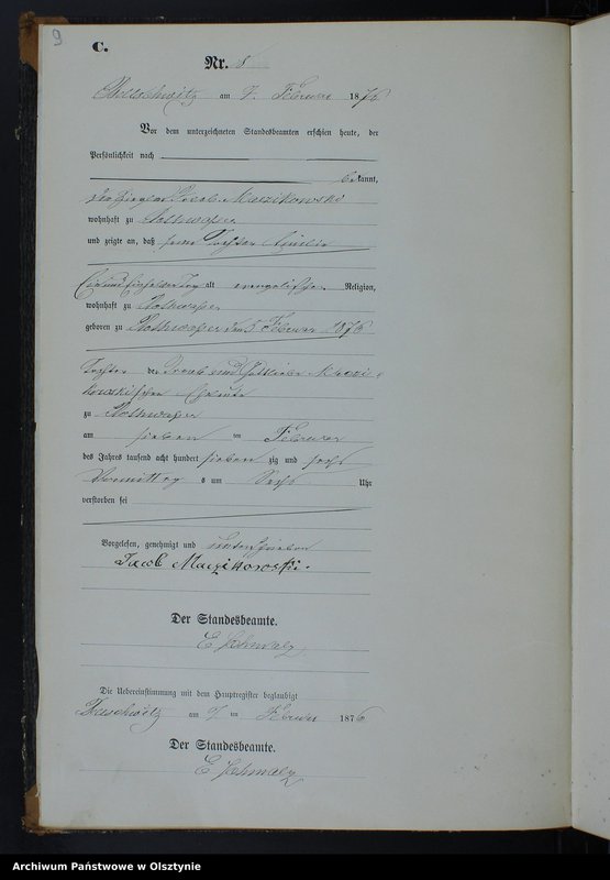 image.from.unit.number "Sterbe-Neben-Register Nr 1 - 71"