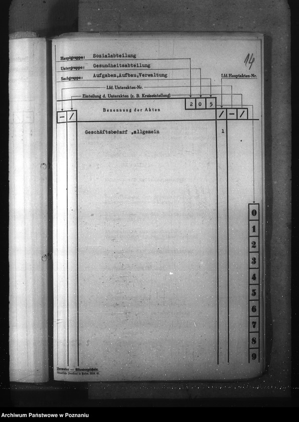 Obraz 18 z jednostki "Wykaz akt dla wydziału Gesundheitswesen und Volkspflege"