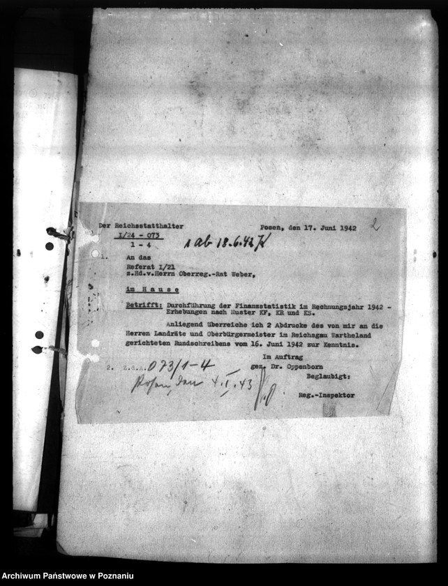 Obraz 6 z jednostki "Finanzstatistik (korespondencja)"