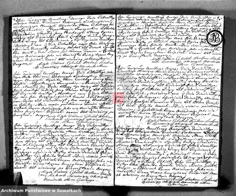 Obraz 4 z jednostki "Akta Umarłych od pierwszego Maia Roku Tysiącznego Osimsetnego Osmego Parafij Liszkowskiey"