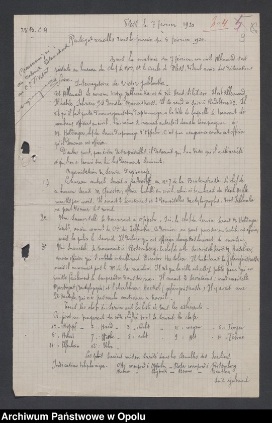 Obraz 12 z jednostki "Renseignements /Biuletyny wywiadowcze/"