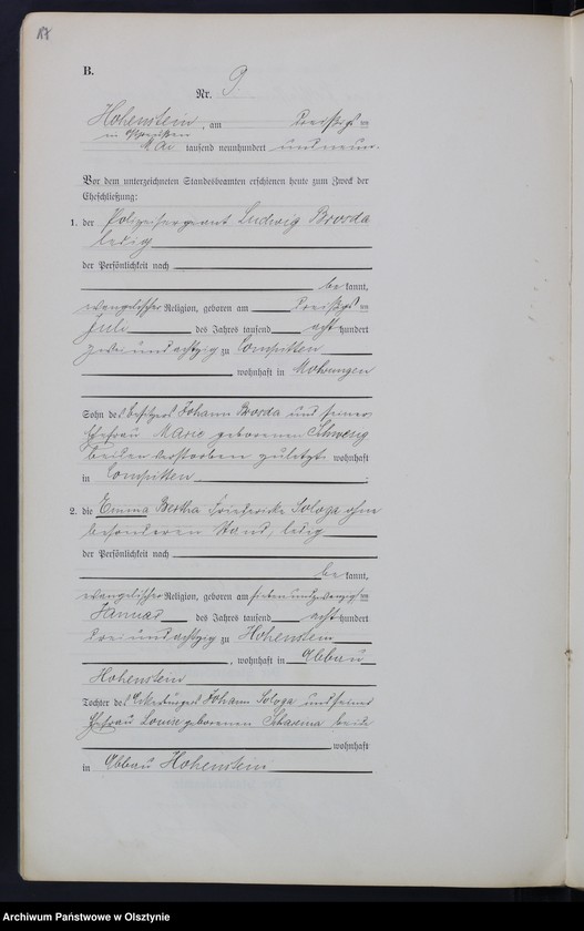 image.from.unit.number "Heirats-Neben-Register Nr 1 - 19"