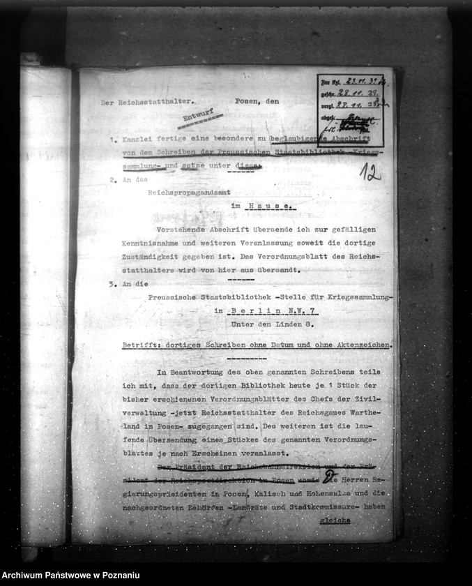 Obraz 16 z jednostki "Korespondencja w sprawie zarządzeń i ich przygotowania do publikacji w dzienniku urzędowym"