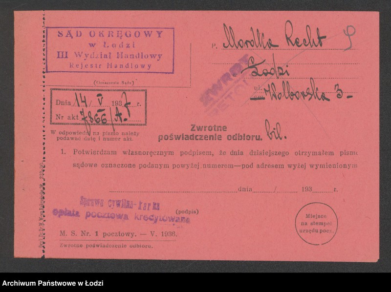 Obraz 11 z jednostki "Mordka Recht – sprzedaż starych mebli"