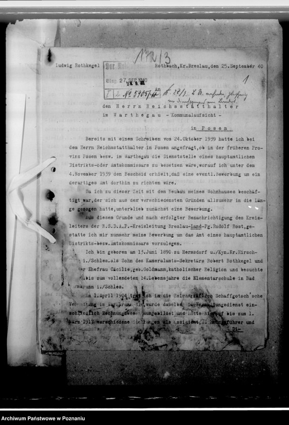 Obraz 5 z jednostki "Rothkegel, Ludwig - komisarz obwodowy"