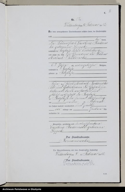 image.from.unit.number "Sterbe-Neben-Register Nr 1 - 124"