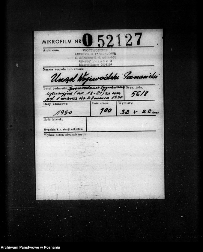 Obraz 2 z jednostki "Sprawozdania sytuacyjne tygodniowe za czas od 1 marca do dnia 28 marca 1930 r. /nr 18-21/"