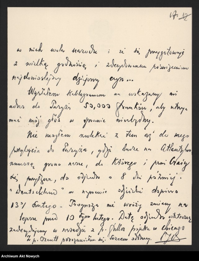 image.from.unit.number "Orłowski Józef; Załączniki: 1) wycinki prasowe; 2) "Copies of grutings to mr. Paderewski", II 1928 r. (maszynopis); 3) list J. Orłowskiego do Ernesta Gorwers