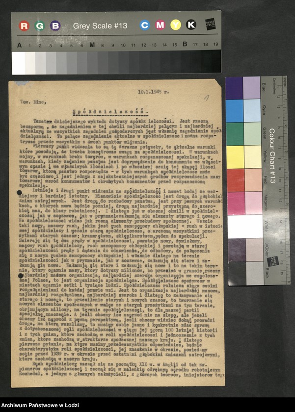Obraz 2 z jednostki "Przemówienia tow. Hilarego Minca - Ministra Przemysłu"