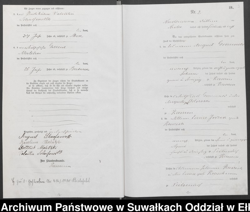 image.from.unit.number "Heiraths-Haupt-Register des Königlich Preussischen Standes-Amtes Forstrevier Nicolaiken Kreis Sensburg für das Jahr 1878 [do 1881]"