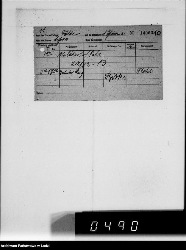 Obraz 14 z jednostki "A.Fulde [rachunki za usługi transportowe dla Getta]"