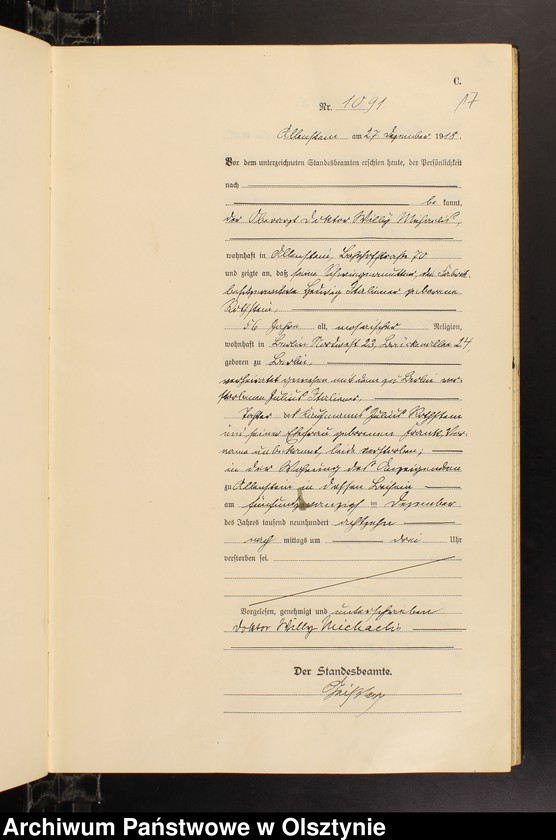image.from.unit.number "Sterbe-Haupt-Register Tom IV, Nr 1076-1144"