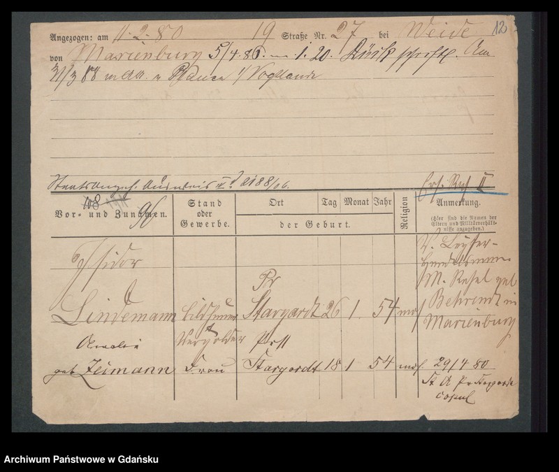 image.from.unit.number "Karty meldunkowe: Lindemann - Lindenberg"