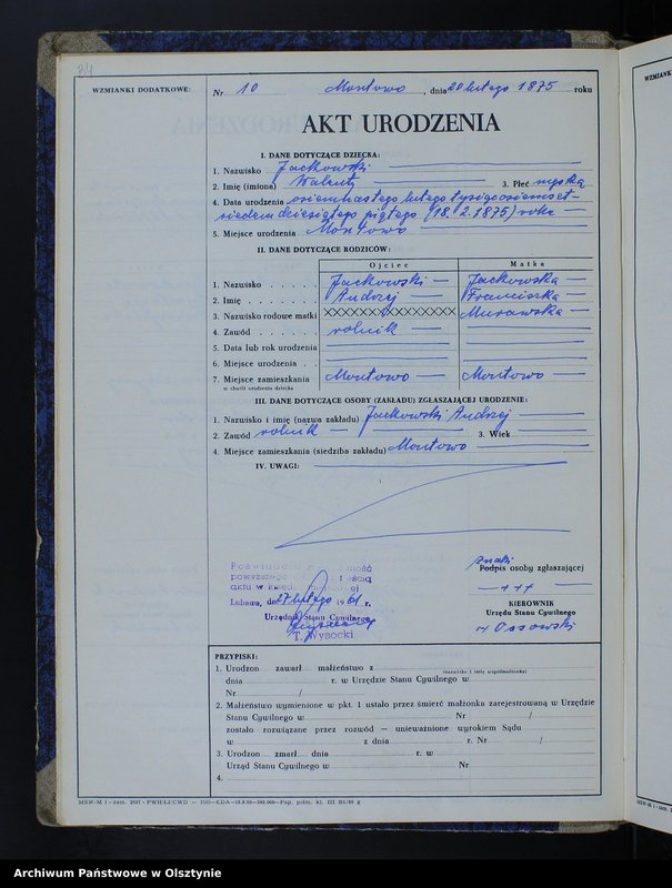image.from.team "Urząd Stanu Cywilnego w Zwiniarzu pow. nowomiejski"