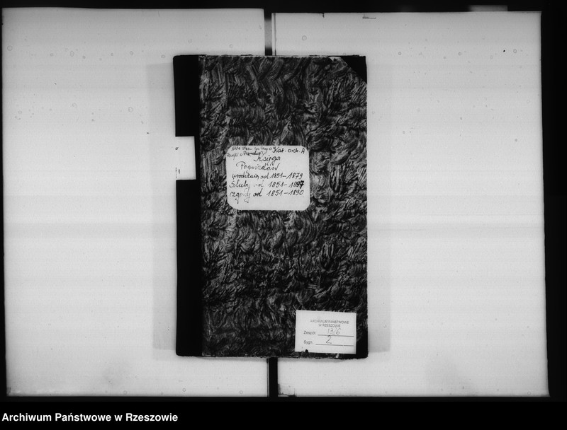 image.from.unit.number "Księga urodzeń 1851-1879, księga małżeństw 1851-1897, księga zgonów 1851-1890 - Pogwizdów"