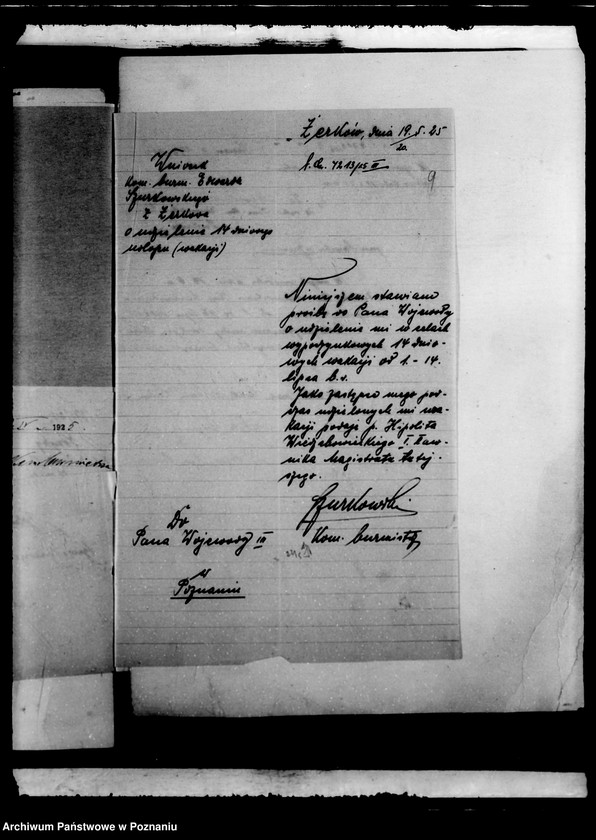 Obraz 13 z jednostki "Stosunki osobiste Edwarda Szurkowskiego burmistrza miasta Żerkowa"