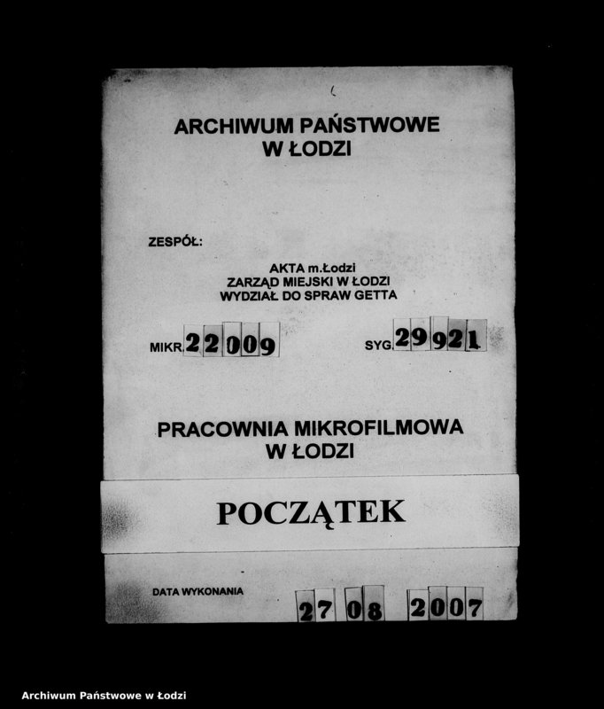 Obraz 1 z jednostki "Kripo 3201-33462 [Kartoteka skonfiskowanego majątku ruchomego u Żydów]"