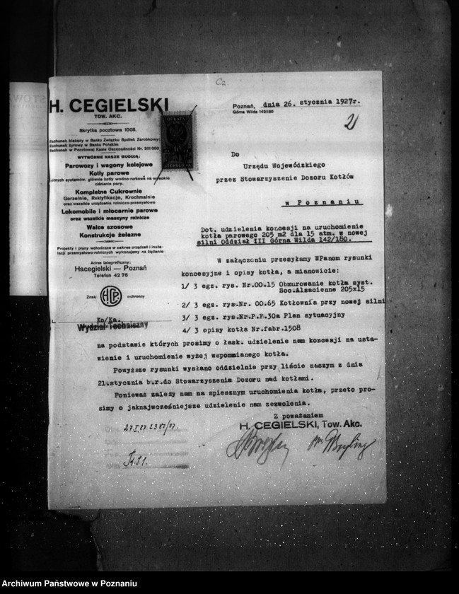 Obraz 6 z jednostki "H. Cegielski - T. A. Poznań nr woj. kotła 5953"