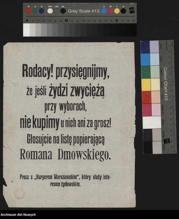 image.from.unit.number "Stronnictwo Narodowe. Odezwa : "Rodacy! Przysięgnijmy…""