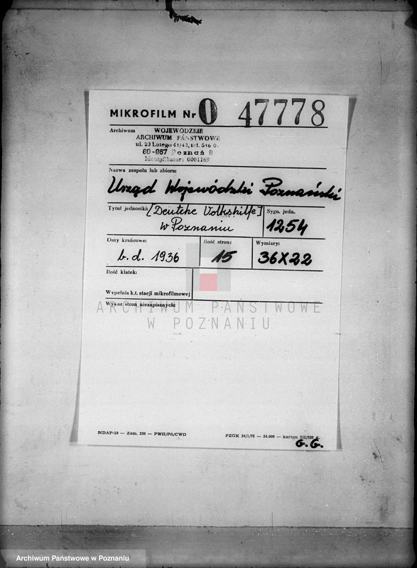 Obraz 2 z jednostki "/Deutsche Volkshilfe/ w Poznaniu"