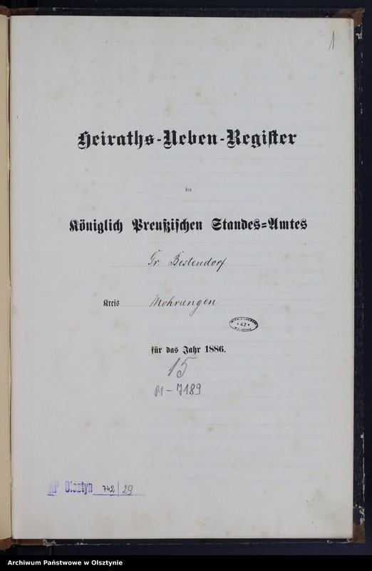 image.from.unit.number "Heiraths-Neben-Register Nr 1 - 11"