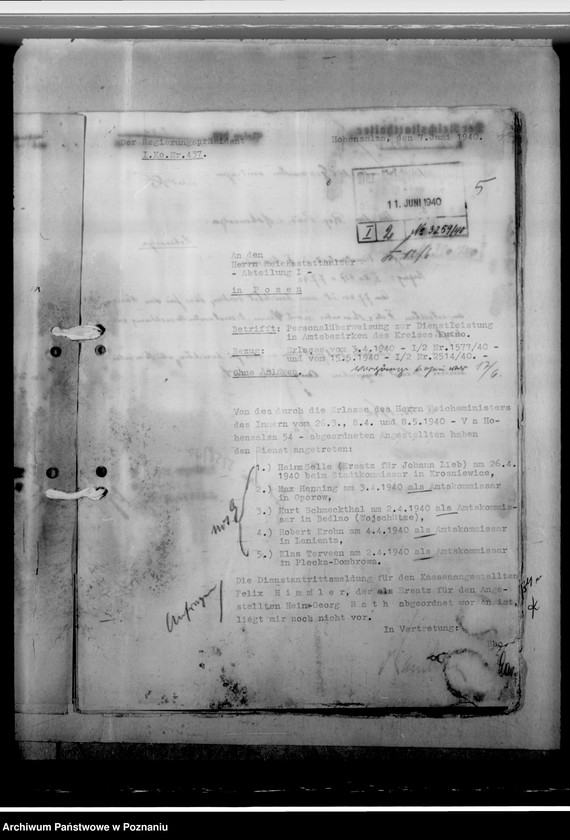 Obraz 9 z jednostki "Nazwiska 15 urzędników, ubiegających się o zatrudnienie w Kraju Warty"