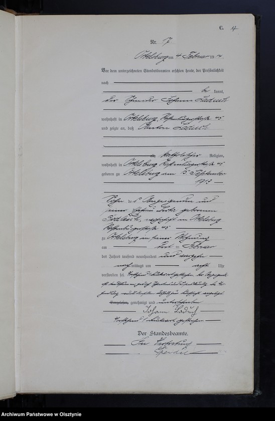 image.from.unit.number "Sterbe-Haupt-Register Nr 1 - 200"